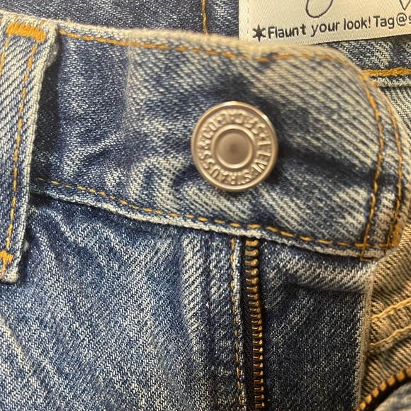 Vintage Levis 505 Unisex Medium Wash Regular Fit Straight Leg 29/30 - Picture 10 of 10